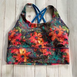 Crossfire Sports Bra / Swim Top - Tropical Iris, Large